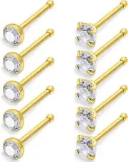 Nose Rings 18G Nose Studs Surgical Steel Nose Piercings Bone Nostril Piercing Je