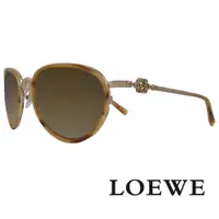 在飛比找PChome24h購物優惠-LOEWE 西班牙奢華訂製款-氣質細框型太陽眼鏡(琥珀/金 
