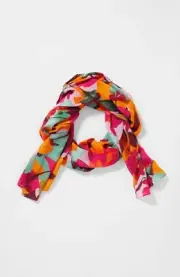 Christian Siriano For J.Jill ~ NEW Luxurious Abstract Floral Silk Scarf ~ NWT