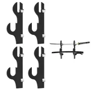 2 Pair Sword Holder Wall Mount, Acrylic Sword Display Stand, Black
