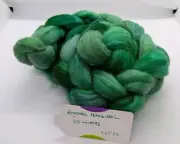 Hand Dyed Wool Roving Argentina Merino Shades of Greens