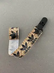 Baby Dummy Clips Pacifier Chain Soother Holder Dummie Strap Leopard Print