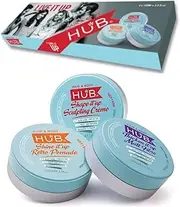 HUB – TRIPLE PACK – Shape Sculpting Creme, Shine Retro Pomade Hair Wax & Thicken Matt Fibre 100 g x 3