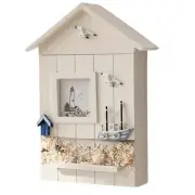 Wall Mounted Cabinet Key Rack, Wooden House Key Storage Box, Mediterranean4774