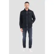 Replay Mens Plain Shirt Light Woolen Melton Blue
