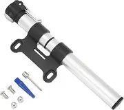 EVTSCAN Mini Bike Pump Portable Aluminum Alloy Tire Inflator, Schrader Presta Valve Compatibility, Lightweight, Compact, Includes Ball Needle for Bikes, Balls, Inflatables