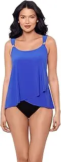 [Miraclesuit] Solid Dazzle Underwire Tankini Top