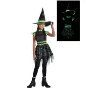 Midnight Witch Glow in the-Dark Kids Costume Medium 8-10