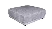 Square ottoman in Aura Drizzle