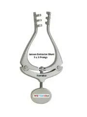 JANSEN Retractor, 4.25", Standard Model, Spread 3", Blunt 3 x 3 Prongs, 10 mm