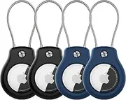 [citymore] for Apple Airtag Holder 4 Pack, Waterproof Wire Lock Airtag Case, Waterproof AirTags Keychain Holder, Ultra Secure for Luggage, Key Ring Key Chain Luggage tag Backpack
