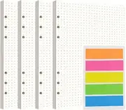 A5 Nachfüllbares Papier, A5 Papier Gepunktet, Nachfüllbare Refill Paper, 180 Blätter Ringbucheinlagen A5 A5 Nachfüllpapier Nachfülleinlagen Loose Notizpapier A5 Liniert für Binder Notizbuch