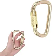 Auto Locking Carabiner,45KN Heavy Duty Twist Lock Carabiner for Rock and Tree Climbing, Quick Release, Rescue, and Mountaineering(CE Rated,D Shape)