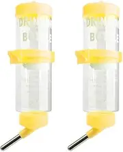 AIMALL 2X Pet Guinea Pig Rabbit Hamster Rat Drinker Drinking Water Bottle Waterer No Grip Hanging Water Dispenser Small Animal Automatic Water Feeder 250ML