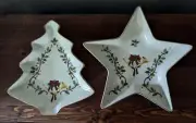 Mikasa Holiday Elegance Christmas Tree & Star Candy Dish - NEW