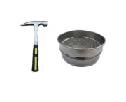 Fossicking and Prospecting Gold Sieve Combo Kit - Sieve and Geo Pick Hammer