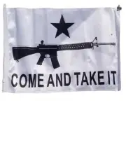Come And Take It M4 2nd Amendment 12"x18" Car Flag ROUGH TEX® Knit Double Sided