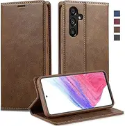 [GoshukunTech] Wallet Case for Galaxy S23 FE,for Samsung Galaxy S23 FE 5G Leather Flip Case with RFID Blocking Card Holders Stand Feature Cash Pocket Magnetic Cover[Brown]