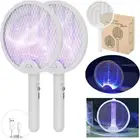 Electric Fly Swatter（2 Pack）180° Foldable Bug Mosquito Zapper,3000V Mosquito Kil