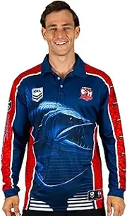 NRL 'Barracuda' Fishing Shirt - Sydney Roosters - Youth - Polo
