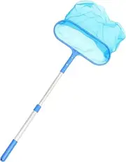 Generic Swimming Pool Fishing Net Mini Floating Fountain Pools Basket Pond Spoon Net Ground Pool Skimmer Water Heater Powered Kit Decor Spa Outdoor Balls Ultra Feature Aluminum Alloy Blue