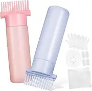 minkissy Root Brush Bottle Set Hair Oiler Comb Bottle Hair Applicator Comb Applicator