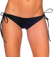[BODYZONE] Women's Tie Side Scrunch Bottom, Black, One Size
