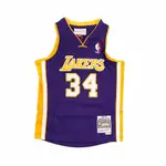 NBA M&N 兒童 G1 SWINGMAN復古球衣 湖人隊 99-00 SHAQUILLE ONEAL #34 紫色