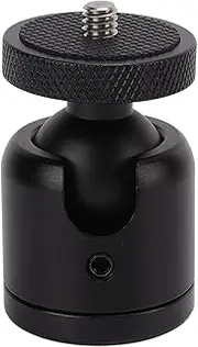 360 Degree Camera Tripod Head Adapter, 1/4in Screw Mount for SLR Mirrorless Camera, Easy Carry Aluminum Alloy Ball Head for Outstanding Photography