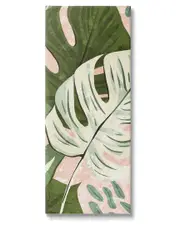 Tropical Monstera Leaf Shapes Canvas Wall Art by Ziwei Li