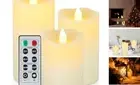 Indoor Flameless LED Candles Battery Operated with Remote Timer and Cream-3