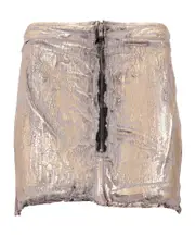Zipper skirt S Nude