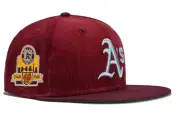 New Era Oakland A's Athletics Cord Dream 59FIFTY Fitted Hat 40 Year Patch 7 1/2