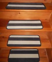 14 Step 9'' x 23'' + 1 Landing 23'' x 30'' Tufted carpet Wool Stair Treads .