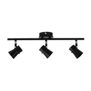 Yena 3 Light Adjustable Black Spotlight
