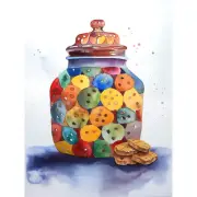 Glass Cookie Jar Modern Folk Art Watercolour XL Art Canvas Poster Print Huge