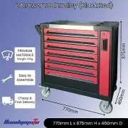 88CMx77CM 8-Drawer Lockable Steel Mobile Toolbox Tool Storage Cabinet Trolley