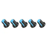 Potentiometer Control Knob Insert Shaft Switch Knobs 6mm/ Blue/ 5Pcs