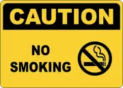 OSHA CAUTION: NO SMOKING --| Laminated Vinyl Decal Sticker Label