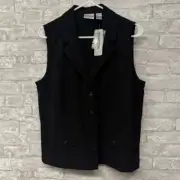 Chico’s Magique Piera Vest Women’s Size Large Black NWT