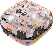 Period Bag,Sanitary Napkin Storage Bag,Farm Forest Cartoon Animals,Tampon Bag for Purse