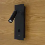 Hotel Indoor LED Wall Light with USB 3w in Black or White