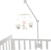 Baby Cot Mobile Arm Baby Crib Mobile Arm Wooden Cloud Design Detachable Adjustable Holder Cute Cot Bed Bell Wind Chimes Hanger Bracket