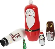 1 Set Christmas Doll Reindeer Christmas Seal Christmas Decor Nesting Dolls Nativity Nesting Xmas Stacking Snowman Dolls Christmas Tree Nesting Dolls Movie Figurine Wood