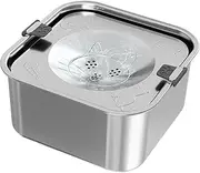 Large Dog Water Bowl Dispenser, 3L Stainless Steel Dog Bowls, Large Capacity Pet Dishes for Home Outdoor Camping Farm Kennel Crate Travel Yard Patio Puppy Ferret Senior