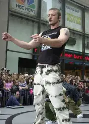 Justin Timberlake at *NSYNC Performs on "The Today Show" Summer Co- Old Photo
