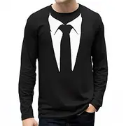 Men's Tuxedo Costume T Shirt Long Sleeve T shirt 3D Print Crew Neck Shirt Fashion Exaggerated Street Daily Black Summer Spring Fall Clothing Apparel S M L XL X