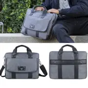 Gray Nylon Business Briefcase Messenger Bag Laptop Case For 13" 15" 17" Laptop
