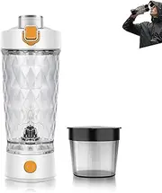 Problend One-Touch Shaker, Shaker–Smooth Protein Mix Anywhere, 22oz Electric Proteins Shakers Bottle with Powder Box, USB Rechargeable Portable Electric Protein Powder Mixing Cup for Gym Sport (White)