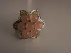 Orange Moonstone & Lab Created Orange Sapphire Ring in Sterling Silver Size 6.5